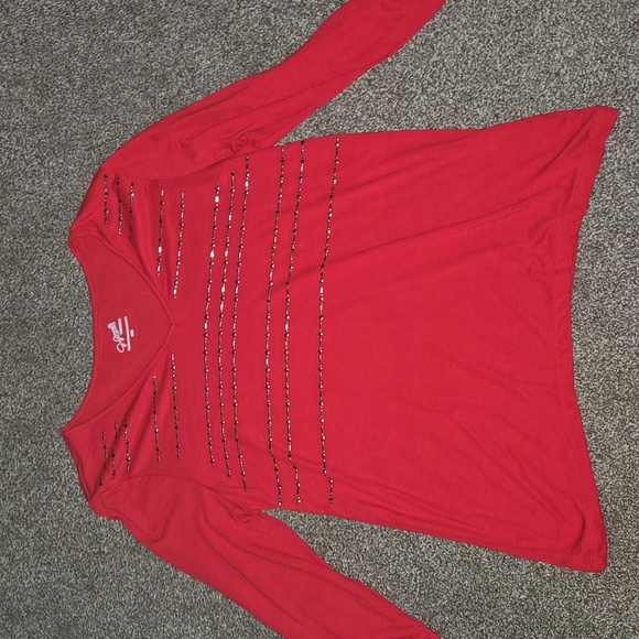 croft & barrow Tops - Red Sequined Women's Top Nwot